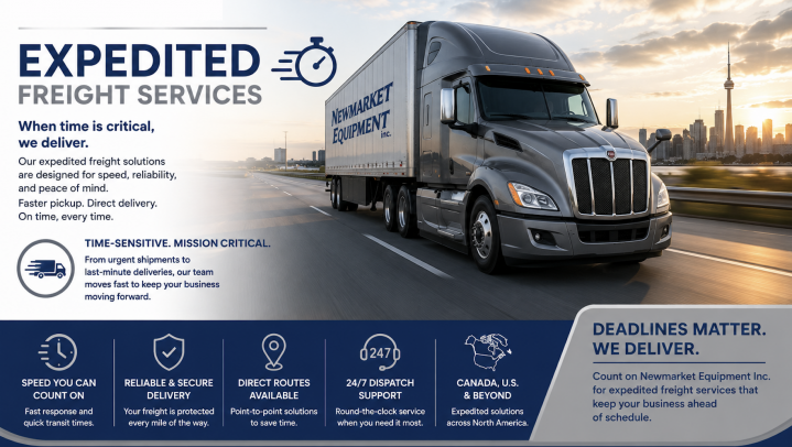 When timing is critical, our expedited services move your freight with priority handling and direct routing to reach destination without delay.